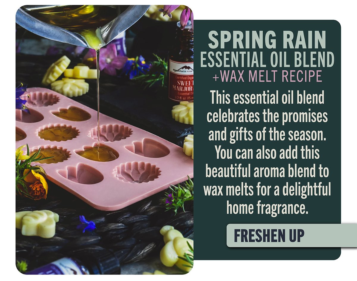 Spring Rain Essential Oil Blend + Wax Melt Recipe 