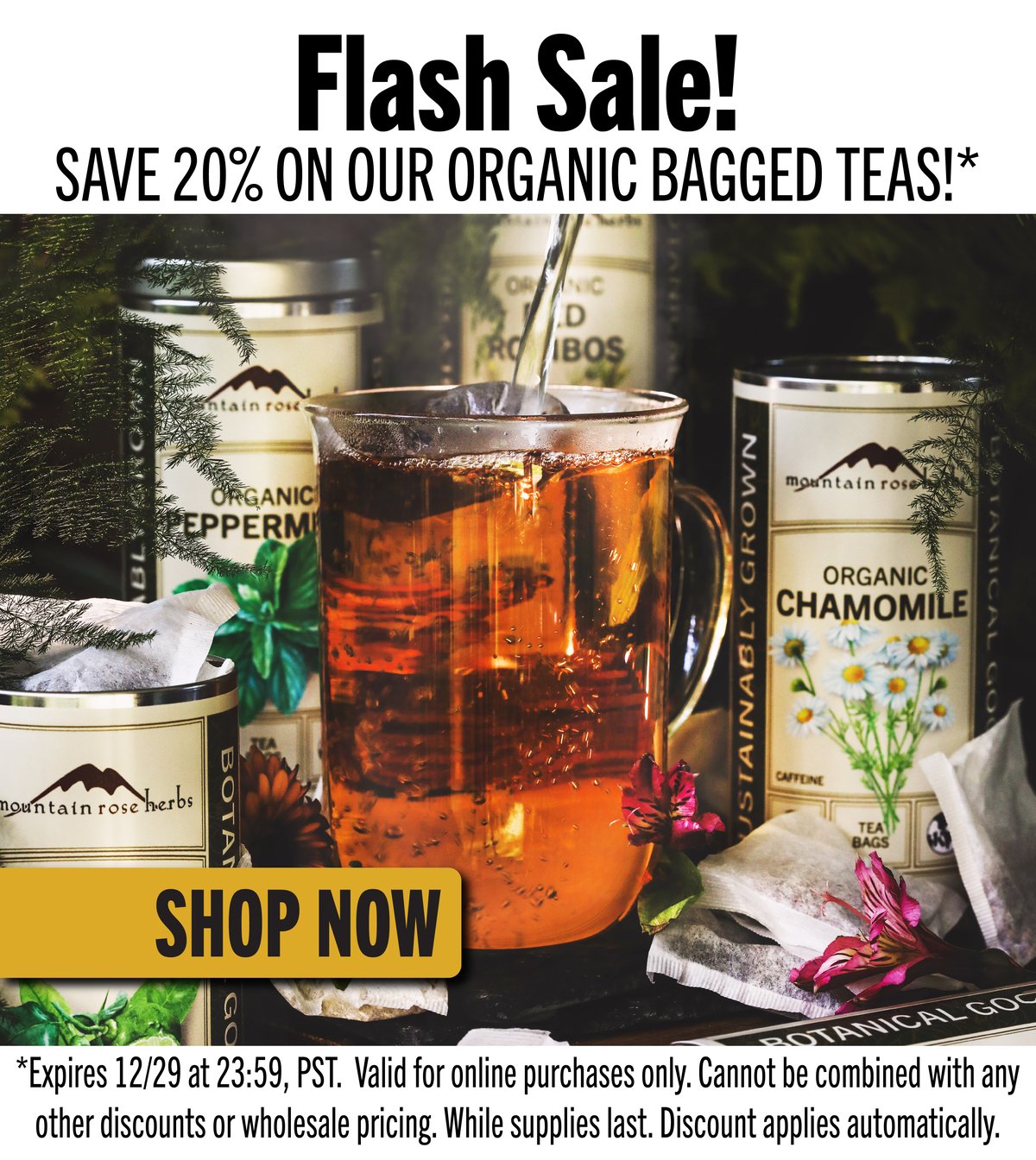 Flash Tea Bag Sale!