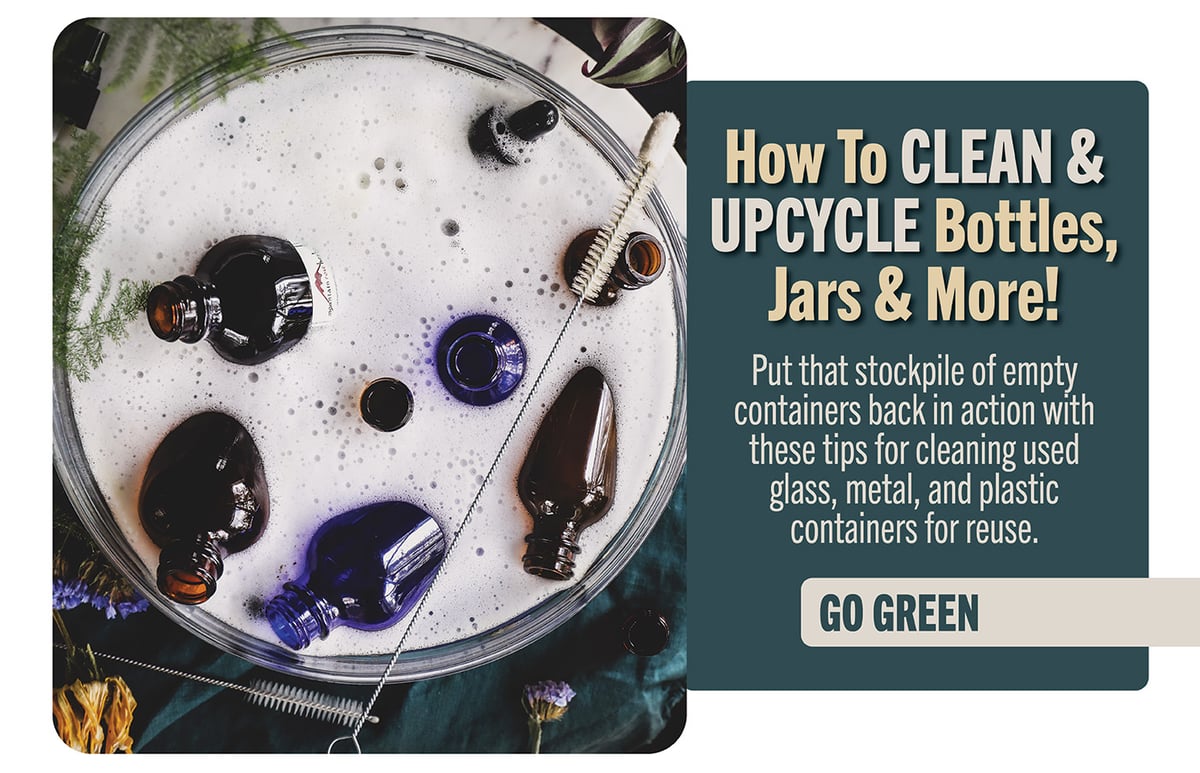 How to Clean & Upcycle Bottles and Jars