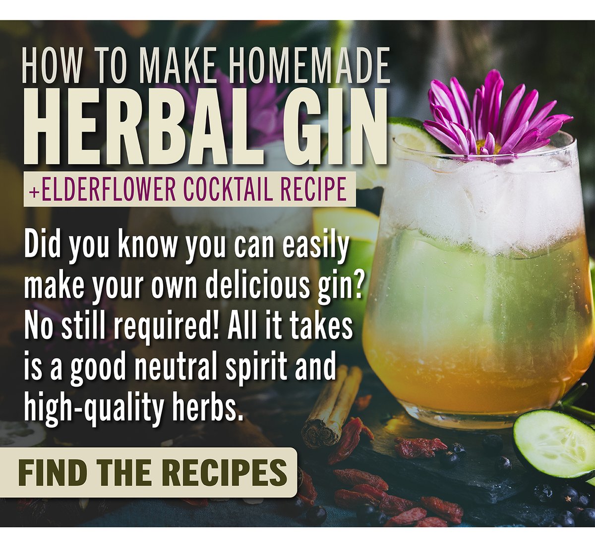 How to Make Homemade Herbal Gin