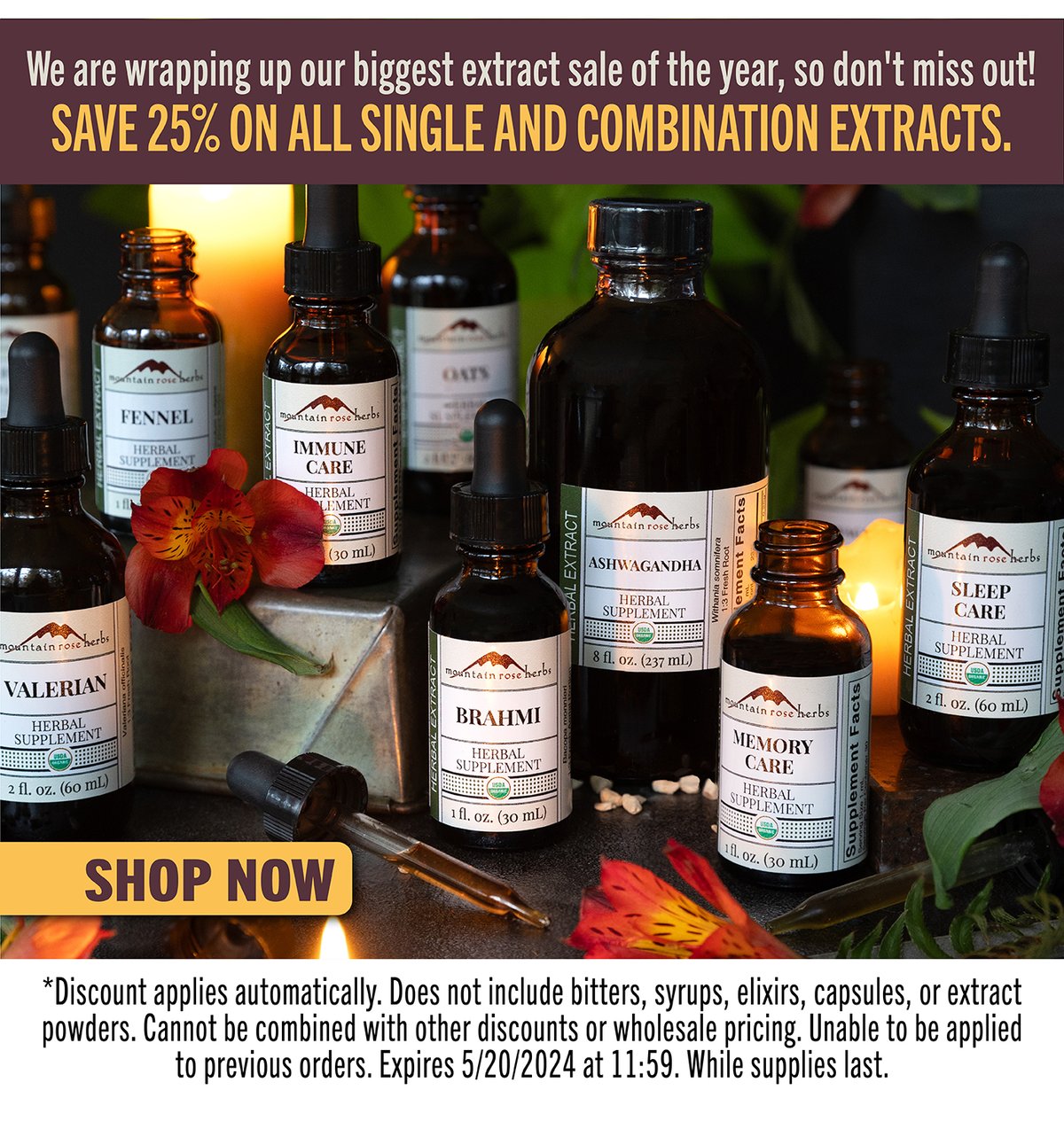 Save 25% on Extracts