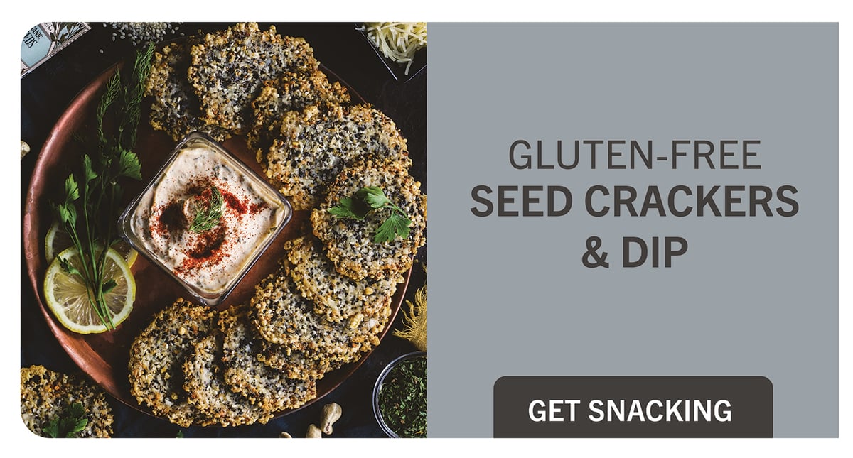 Gluten-Free Seed Crackers & Dip- Get Snacking