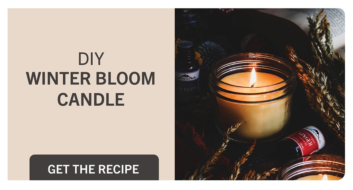 DIY Winter Bloom Candle